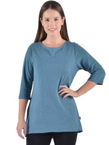 Efforts – Hemp 3/4 Sleeve Fluid Top Tops & Blouses Efforts Eco-Essentials Efforts – Hemp 3/4 Sleeve Fluid Top Tops & Blouses Efforts Eco-Essentials