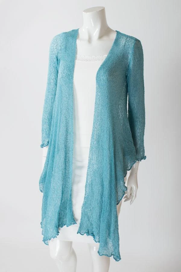 Blue Sky – Long Shrug Cardigans & Jackets Bamboo Blue Sky - Long Shrug - Image 3