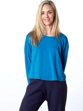 Bryn Walker – 3/4 Sleeve Boxy Shirt – Pacific Cotton Tees & Tanks Bryn Walker Bryn Walker - 3/4 Sleeve Boxy Shirt - Pacific Cotton