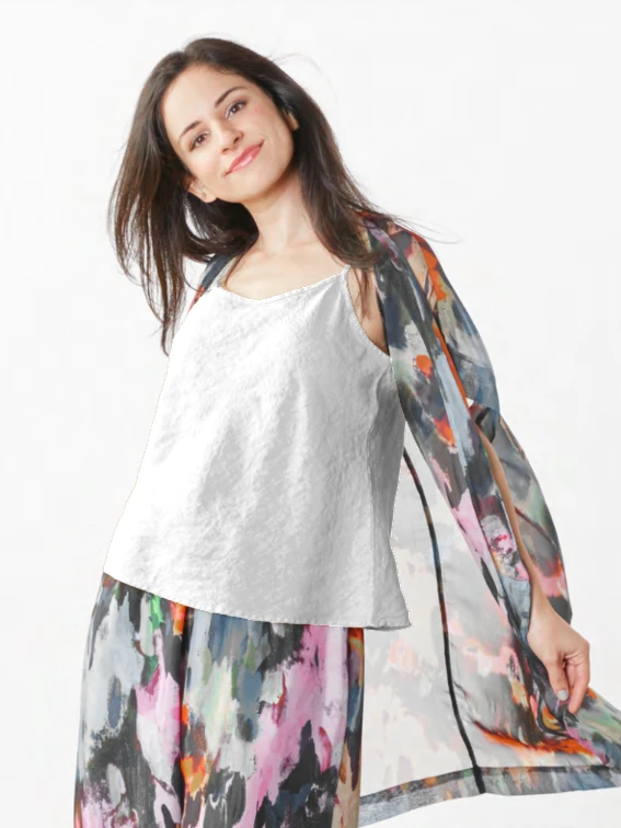 Bryn Walker – Lucy Tank – Light Linen Tees & Tanks 100% linen Bryn Walker - Lucy Tank - Light Linen - Image 2