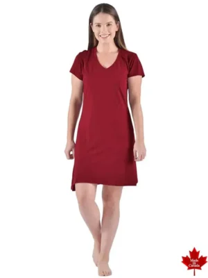 Efforts bamboo Night tee burgandy
