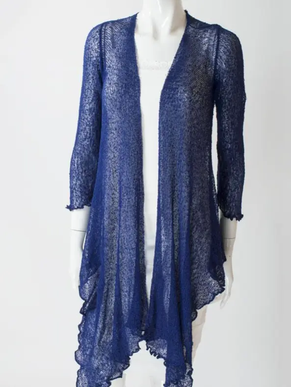 Blue Sky – Long Shrug Cardigans & Jackets Bamboo Blue Sky - Long Shrug - Image 6