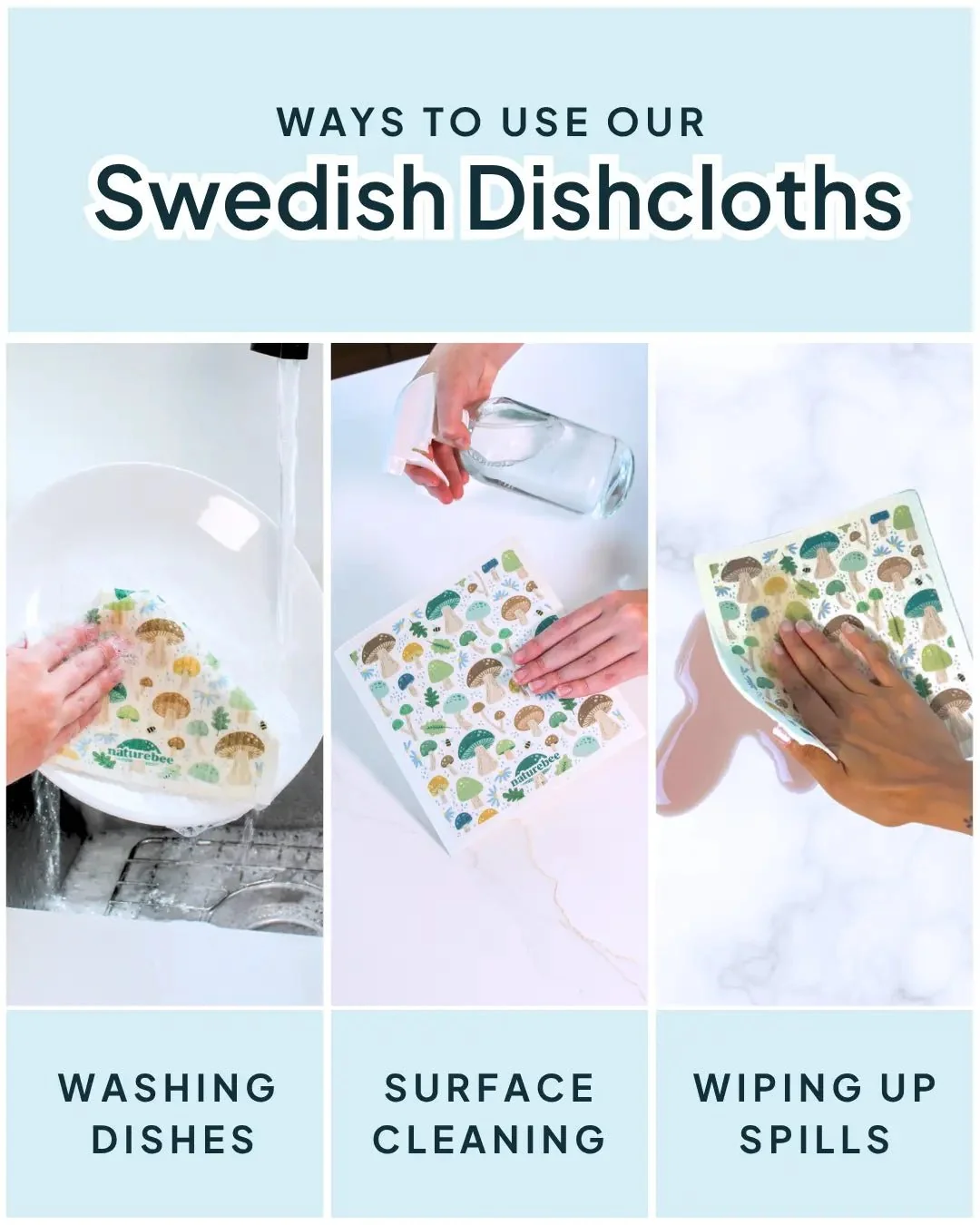 Nature Bee – Swedish Dishcloths Household Household Cleaners Nature Bee - Swedish Dishcloths - Image 2