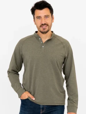 Blue Sky – Mens Henley Shirt Men Bamboo Blue Sky - Mens Henley Shirt