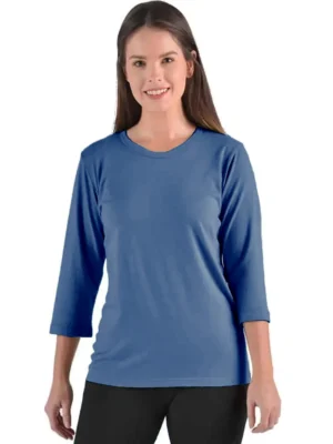 Efforts 3_4 sleeve bamboo blue