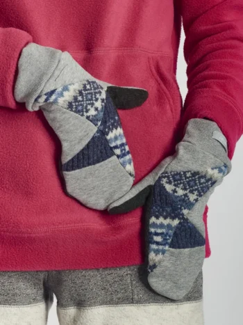 Preloved – Skye Mitts with Upcycled Wool Accessories Designed in Canada Preloved - Skye Mitts with Upcycled Wool