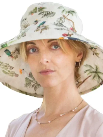 Puffin Gear – Courtyard Linen – Classic Hat – Rainforest Accessories Linen