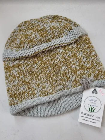 DarDars Handknits – Organic Cotton/Linen Reversible Hat Accessories Bamboo