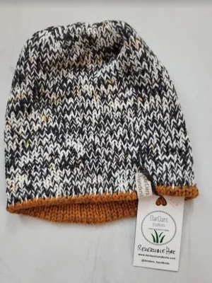 DarDars Handknits – Organic Cotton/Linen Reversible Hat Accessories Bamboo