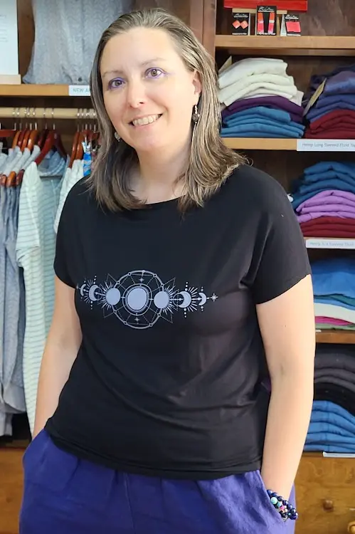 Om Grown – Boxy Tee – Moonphases Tees & Tanks Designed in Canada Om Grown - Boxy Tee - Moonphases - Image 2