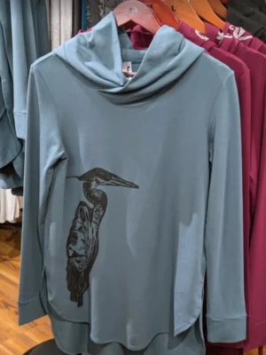 Pachena hoodie Artic Blue Heron