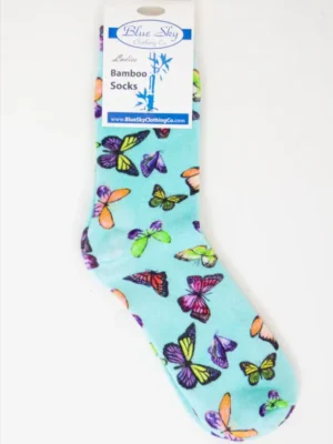 Blue Sky – Ladies Dress Sock – Printed Accessories Bamboo