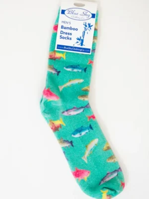 Blue Sky – Mens Dress Sock – Printed Accessories Bamboo