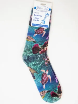 Blue Sky – Mens Dress Sock – Printed Accessories Bamboo