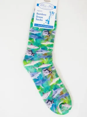 Blue Sky – Mens Dress Sock – Printed Accessories Bamboo