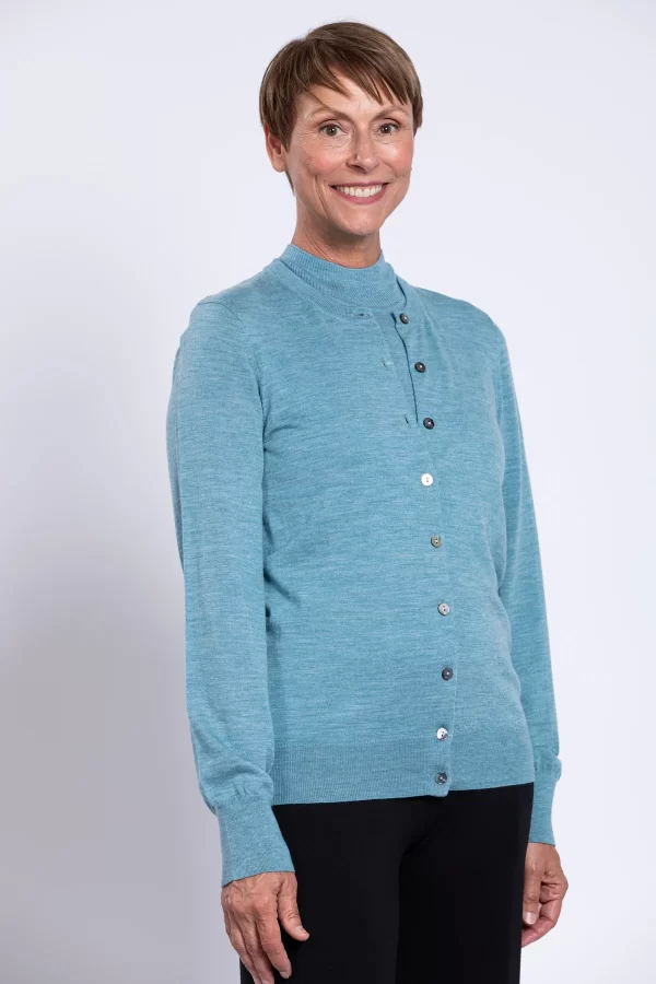 Blue Sky - Kitten Merino Cardigan - Image 2