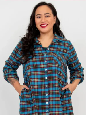 Blue Sky – Celine Tunic – Cotton Plaid Dresses 100% cotton