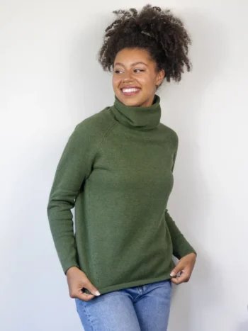 Echo Verde – Myna Mock Neck Sweater Sale Cashmere