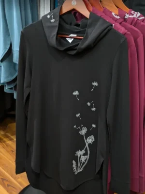 Pachena hoodie black silver dandelion