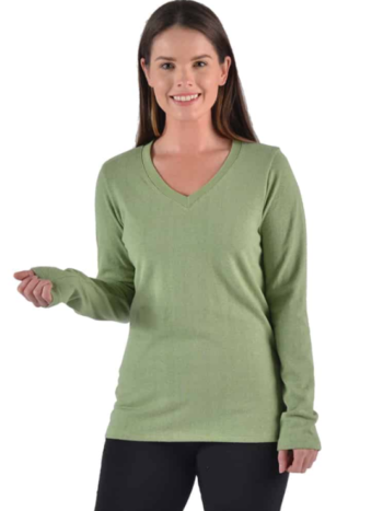 Efforts โ Hemp Long Sleeve V-Neck Top Tees & Tanks Efforts Eco-Essentials Efforts โ Hemp Long Sleeve V-Neck Top Tees & Tanks Efforts Eco-Essentials