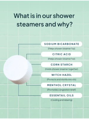 Nature Bee – Shower Steamers in Eucalyptus Mint Household Gifts $20 & Under