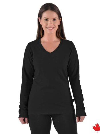 Efforts – Hemp Long Sleeve V-Neck Top Tees & Tanks Efforts Eco-Essentials Efforts - Hemp Long Sleeve V-Neck Top
