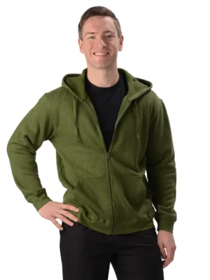 Efforts Mens Zip hoodie Olive 2