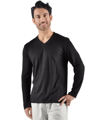 Efforts – Men’s/Unisex Bamboo Long Sleeve V-Neck T-shirt Men Bamboo Efforts - Men's/Unisex Bamboo Long Sleeve V-Neck T-shirt
