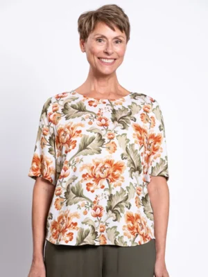 Blue Sky – Liza Top Printed Tops & Blouses 3/4 Sleeve Blue Sky - Liza Top Printed