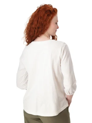 Old Ranch – Este 3/4 Sleeve Organic Cotton Henley Tees & Tanks Blouse