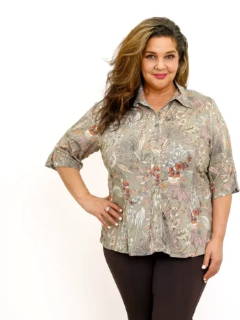 Blue Sky – Lorine Top – Print Tops & Blouses Bamboo Blue Sky – Lorine Top – Print Tops & Blouses Bamboo