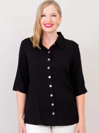 Blue Sky Lorine Top – Solid Colour Tops & Blouses Bamboo