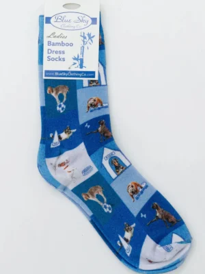 Blue Sky – Ladies Dress Sock – Printed Accessories Bamboo