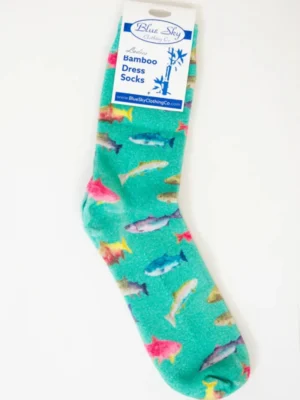 Blue Sky – Ladies Dress Sock – Printed Accessories Bamboo