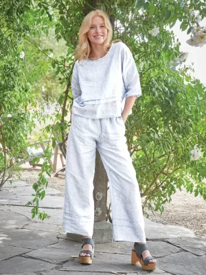 Bryn Walker – Pintuck Shirt – Light Linen Tops & Blouses 100% linen
