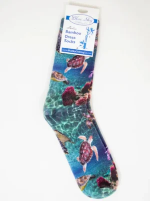 Blue Sky – Ladies Dress Sock – Printed Accessories Bamboo