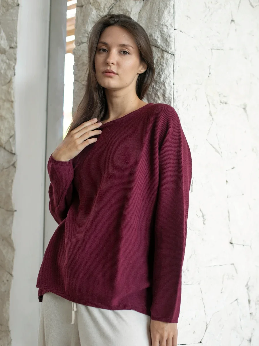 Echo Verde โ Easy Crew Crepe Ribbed Sweater Sweaters & Sweatshirts Designed in Canada Echo Verde - Easy Crew Crepe Ribbed Sweater
