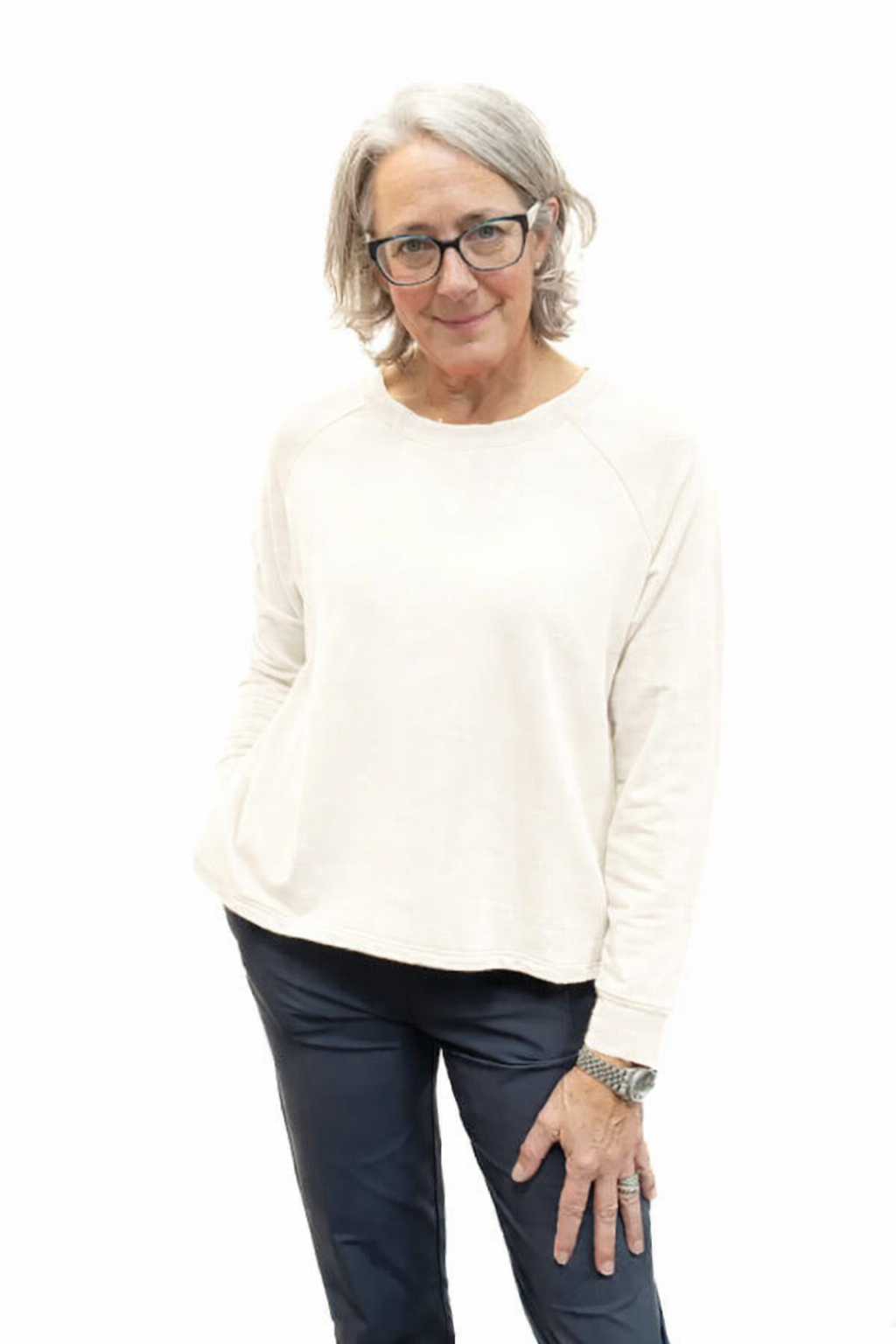 Gilmour – Bamboo French Terry Cropped Sweatshirt Sweaters & Sweatshirts Bamboo Gilmour - Bamboo French Terry Cropped Sweatshirt - Image 2