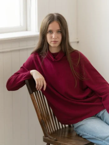 Echo Verde – Boyfriend Mock Neck Sweater Sweaters & Sweatshirts Cashmere Echo Verde - Boyfriend Mock Neck Sweater