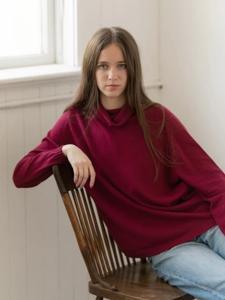 EV8011 Boyfriend Sweater Claret