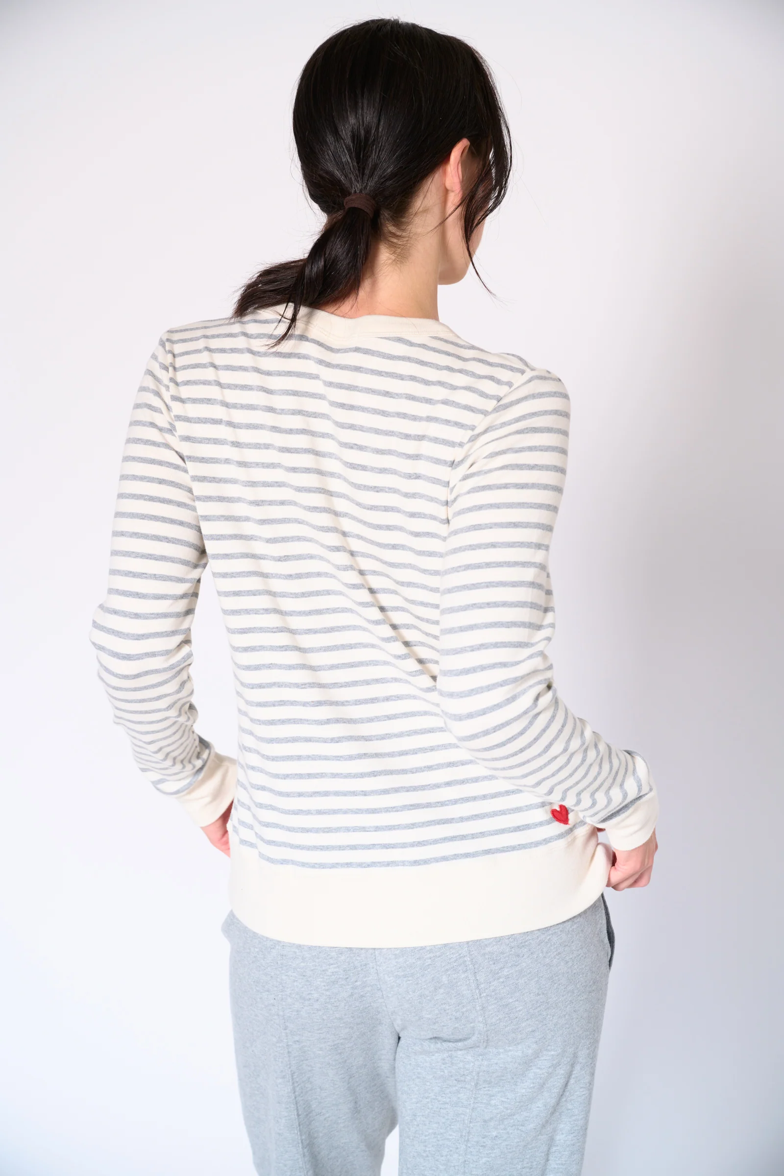 Preloved – Genevieve Stripe Crew Neck Top Tees & Tanks Designed in Canada Preloved - Genevieve Stripe Crew Neck Top - Image 8