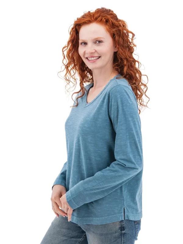 Old Ranch - Layla Organic V-Neck Top - Image 3