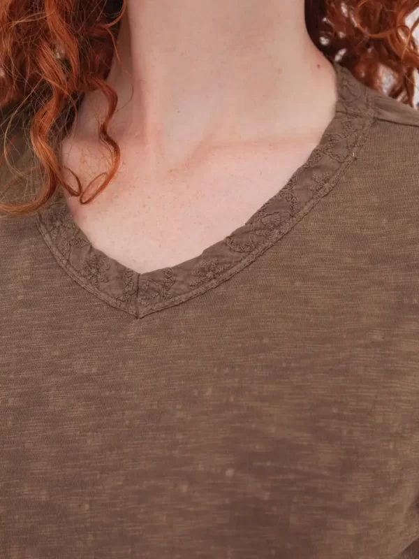 Old Ranch - Layla Organic V-Neck Top - Image 4