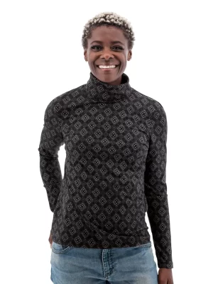 Old Ranch - Mariela Organic Geo Print Turtleneck