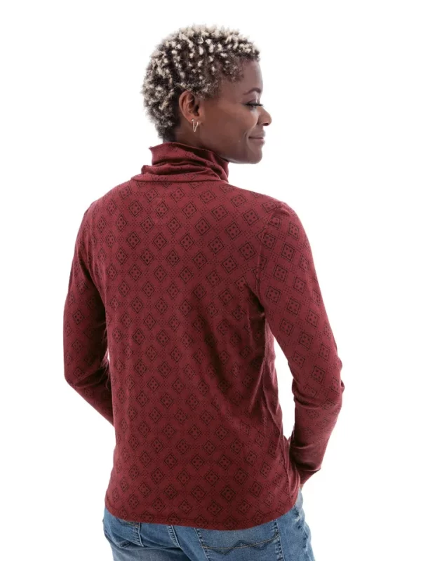Old Ranch - Mariela Organic Geo Print Turtleneck - Image 3