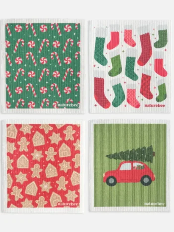 Nature Bee – Swedish Dishcloths Holiday Prints Household Household Cleaners