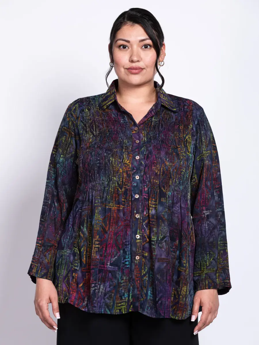 Blue Sky – Long Sleeve Cindy Blouse Tops & Blouses Blouse Blue Sky - Long Sleeve Cindy Blouse