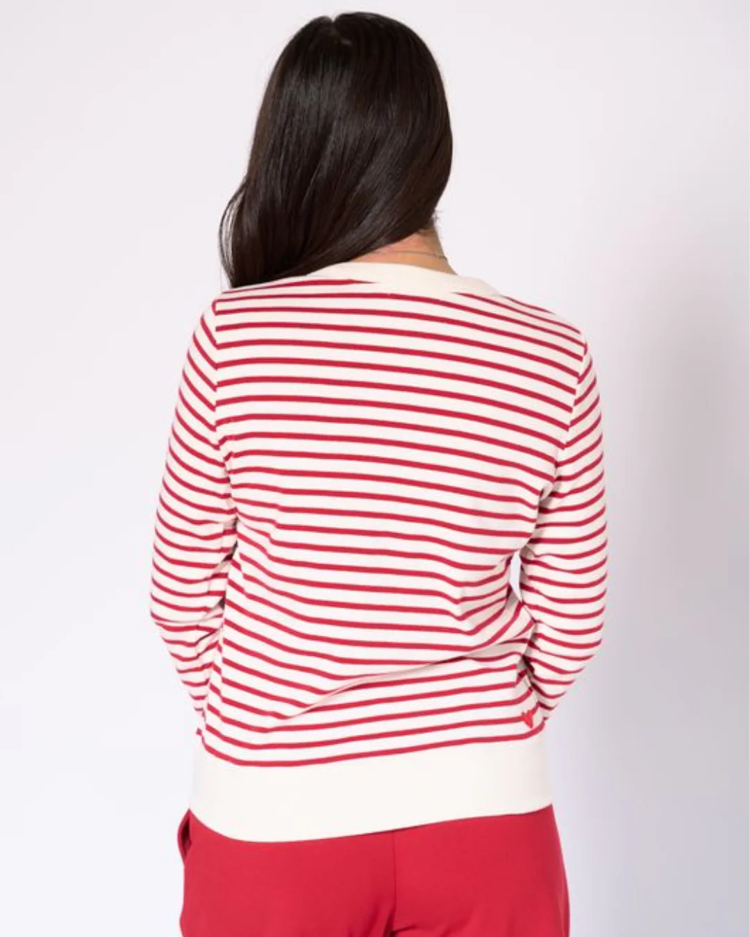 Preloved – Genevieve Stripe Crew Neck Top Tees & Tanks Designed in Canada Preloved - Genevieve Stripe Crew Neck Top - Image 9
