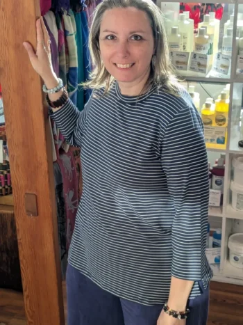 Gilmour Terrific Tee 3/4 Sleeve Stripe Tees & Tanks Bamboo Gilmour Terrific Tee 3/4 Sleeve Stripe