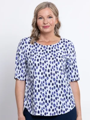 Blue Sky – Liza Top Printed Tops & Blouses 3/4 Sleeve Blue Sky - Liza Top Printed